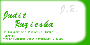 judit ruzicska business card